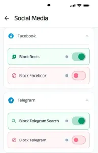 Block Reels and YouTube Shorts app screen